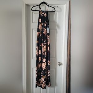 NWT French Grey floral maxi sz M